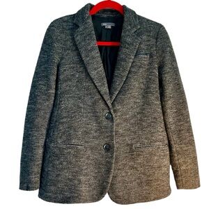 Vince Gray Tweed Two-Button Blazer